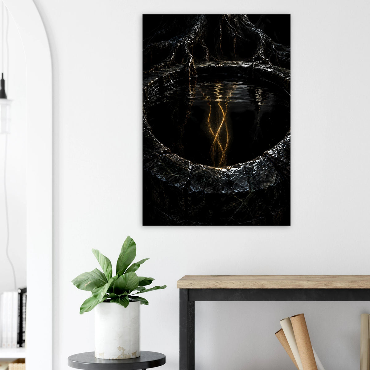 Urds Brønd – kunstplakat i indretning